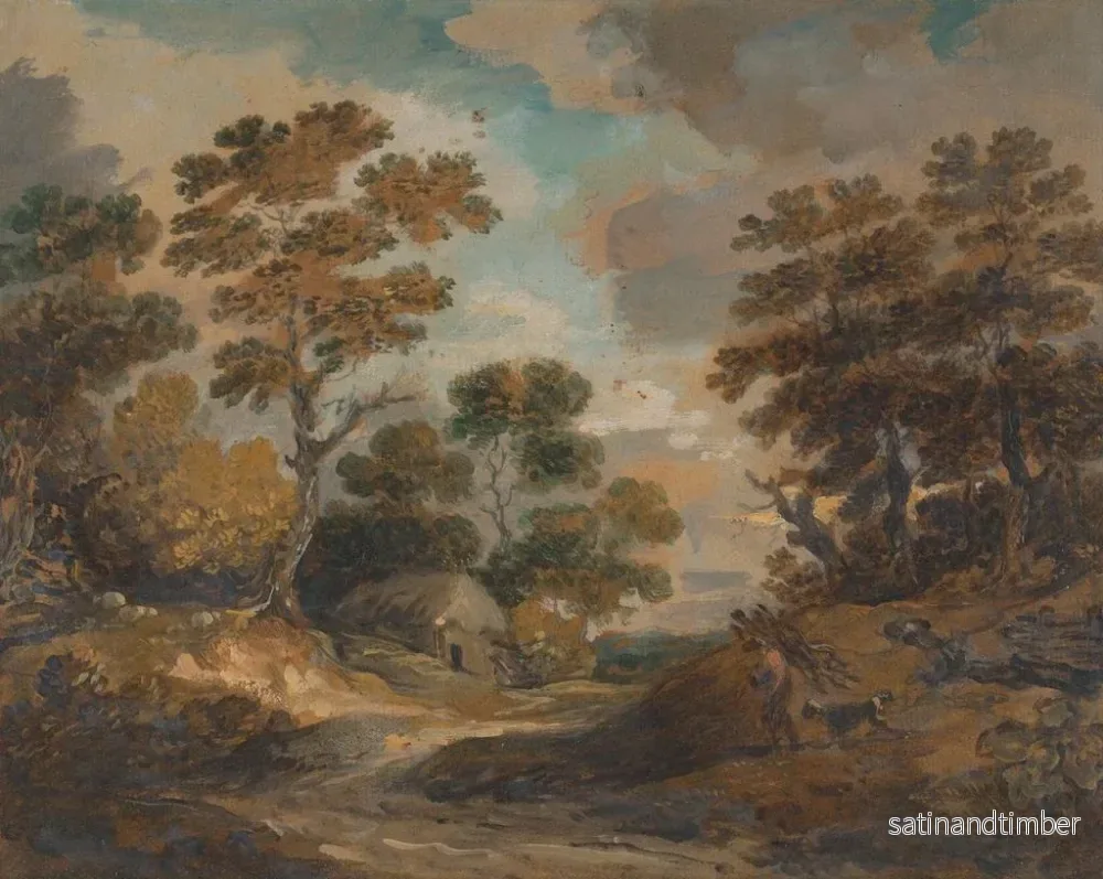 Reproduktion av målningen Landskap med en man som bär knippen - Gainsborough Dupont - Bild 2