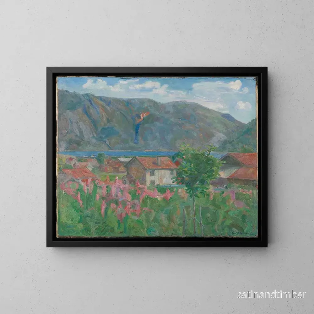 Reproduktion av målningen av Seljord - Oluf Wold-Torne