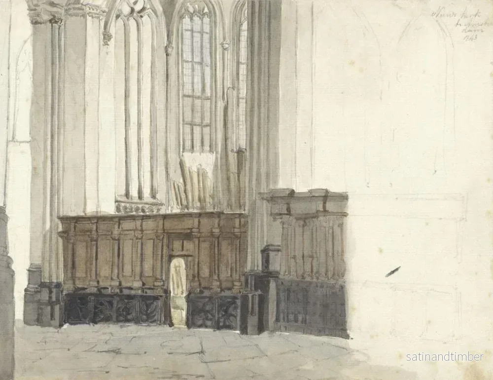 Reproduktion av målningen av Chapelle des Drapeniers i den Nya kyrkan i Amsterdam - Johan Adolph Rust - Bild 2