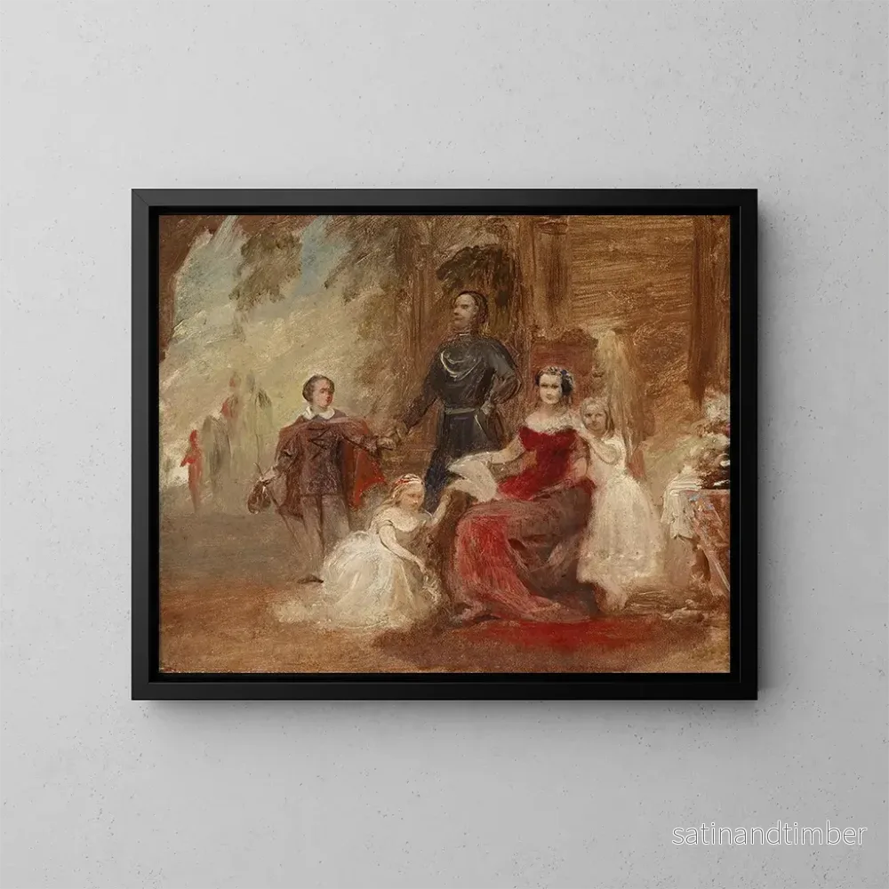 Reproduktion av målningen av den kungliga familjen av Hannover, studie - Friedrich August von Kaulbach