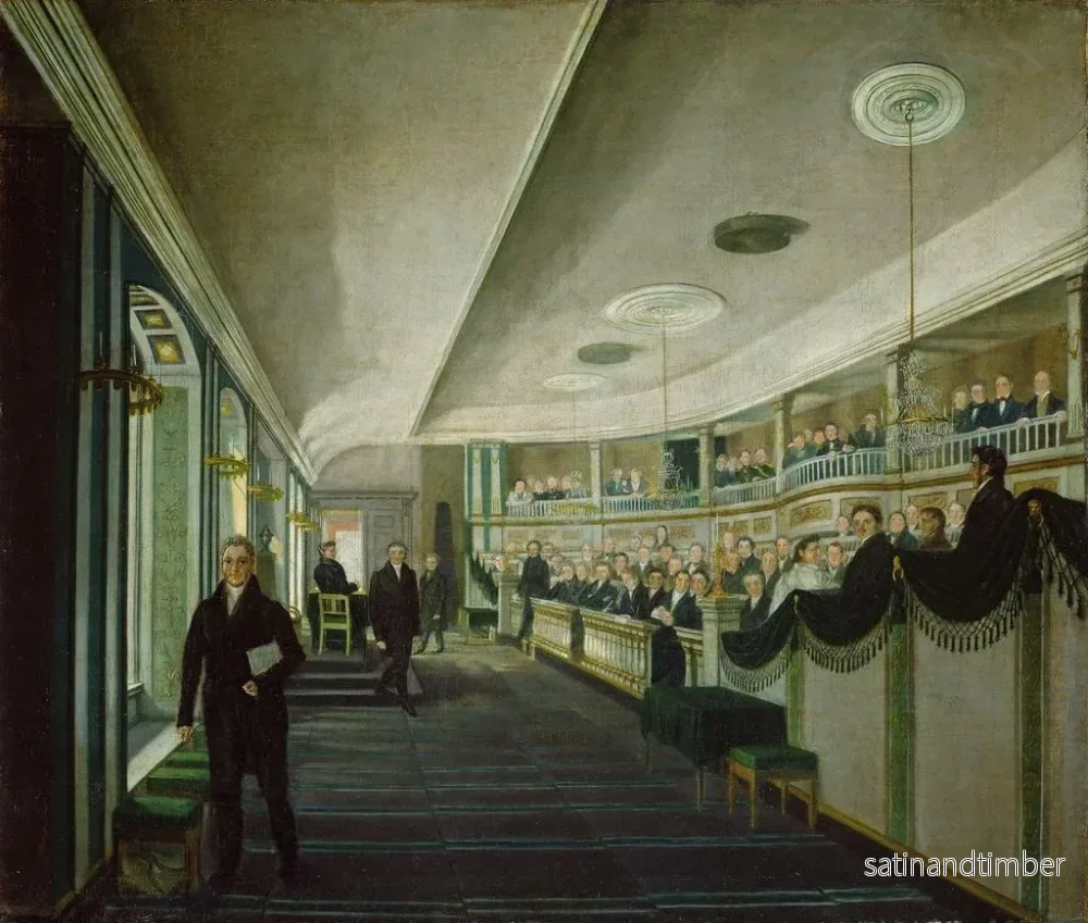 Reproduktion av målningen av friser och medaljonger i det gamla parlamentets sal vid katedralskolan i Christiania - Matthias Stoltenberg - Bild 2