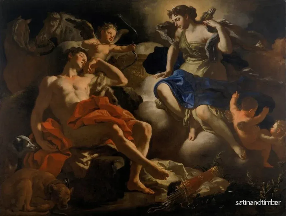 Reproduktion av målningen Diane och Endymion - Francesco Solimena - Bild 2