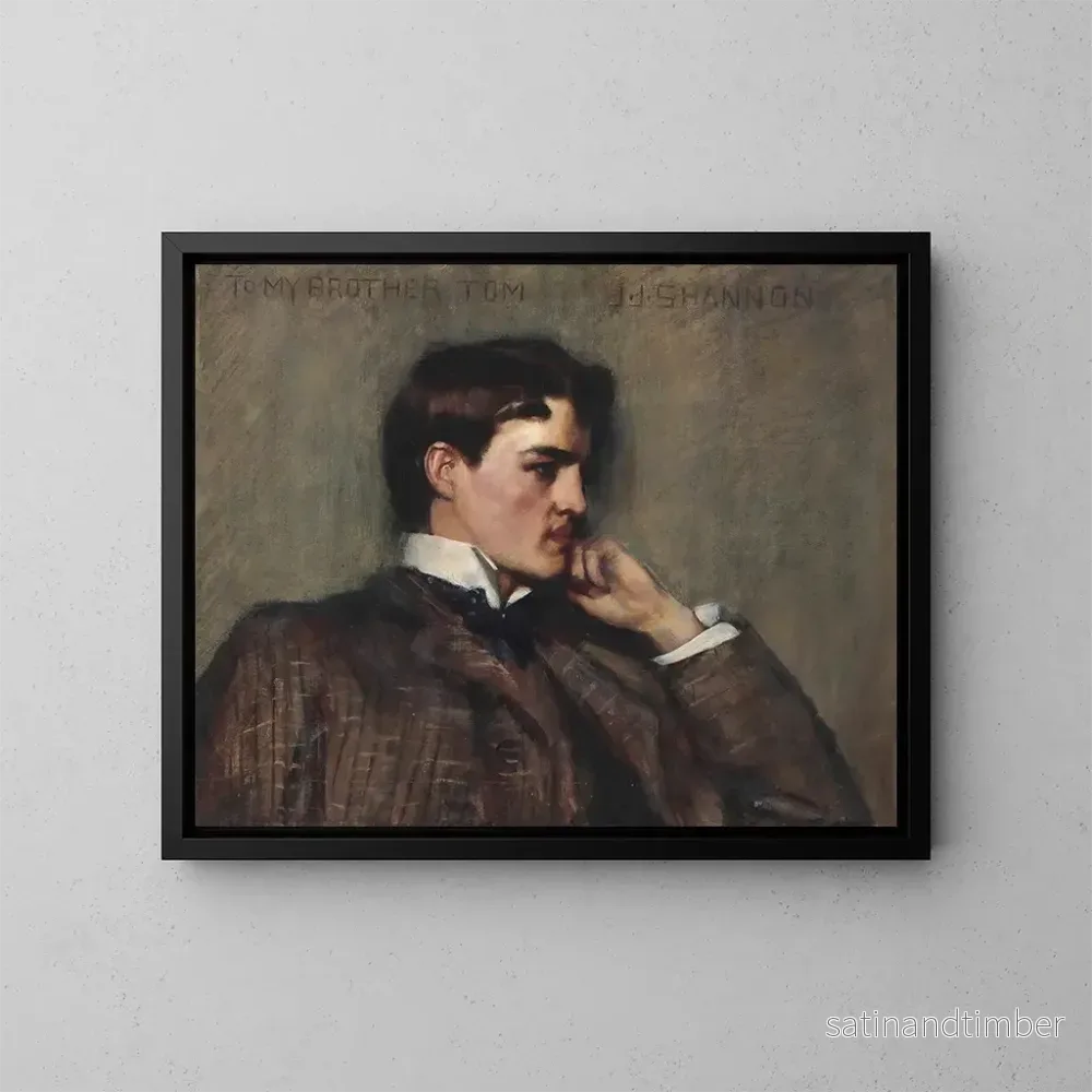 Reproduktion av målningen Le frère de l'artiste Tom - James Jebusa Shannon
