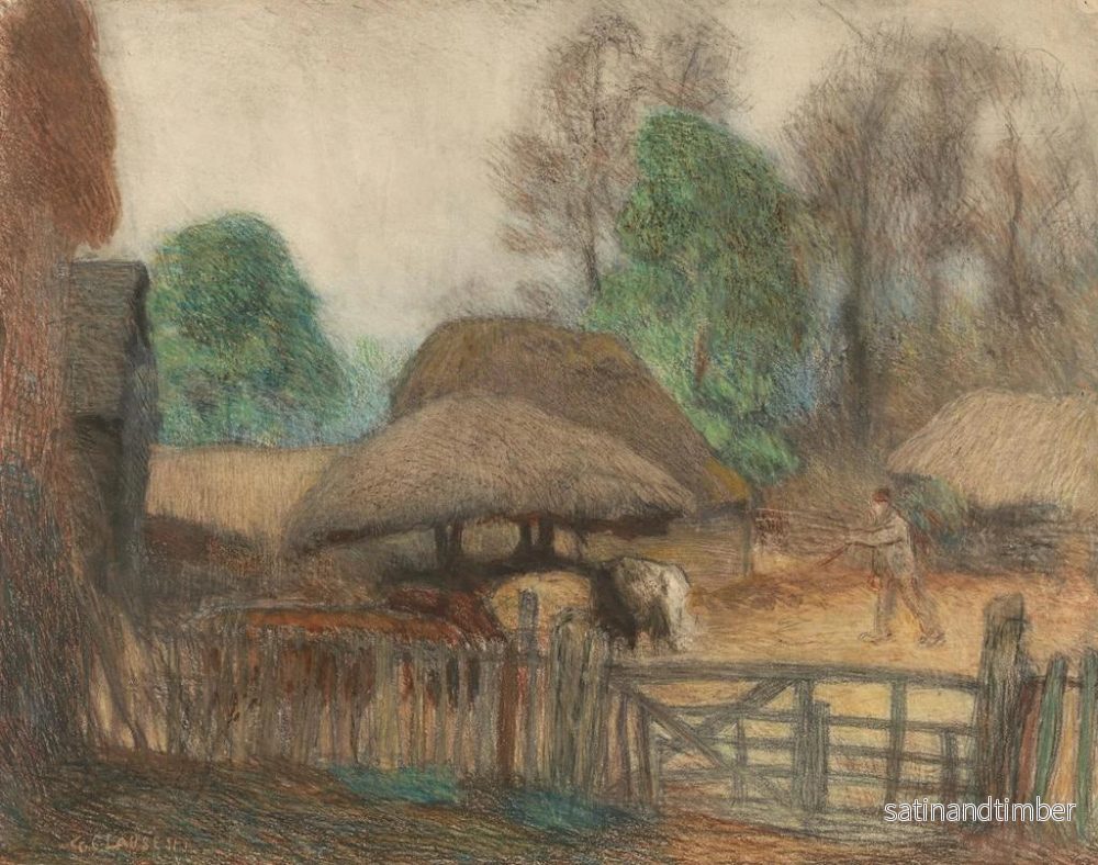 Reproduktion av målningen La cour de ferme - Sir George Clausen - Bild 2