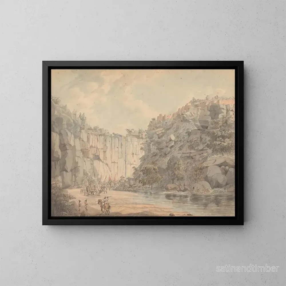Reproduktion av målningen Vue depuis l'entrée sud du col de Gundecotta - Thomas Anburey