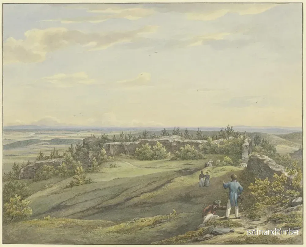 Reproduktion av målningen av Falkenstein ruinkvarter med utsikt över Main-dalen, Odenwald och Rhenbergen - Carl Morgenstern - Bild 2