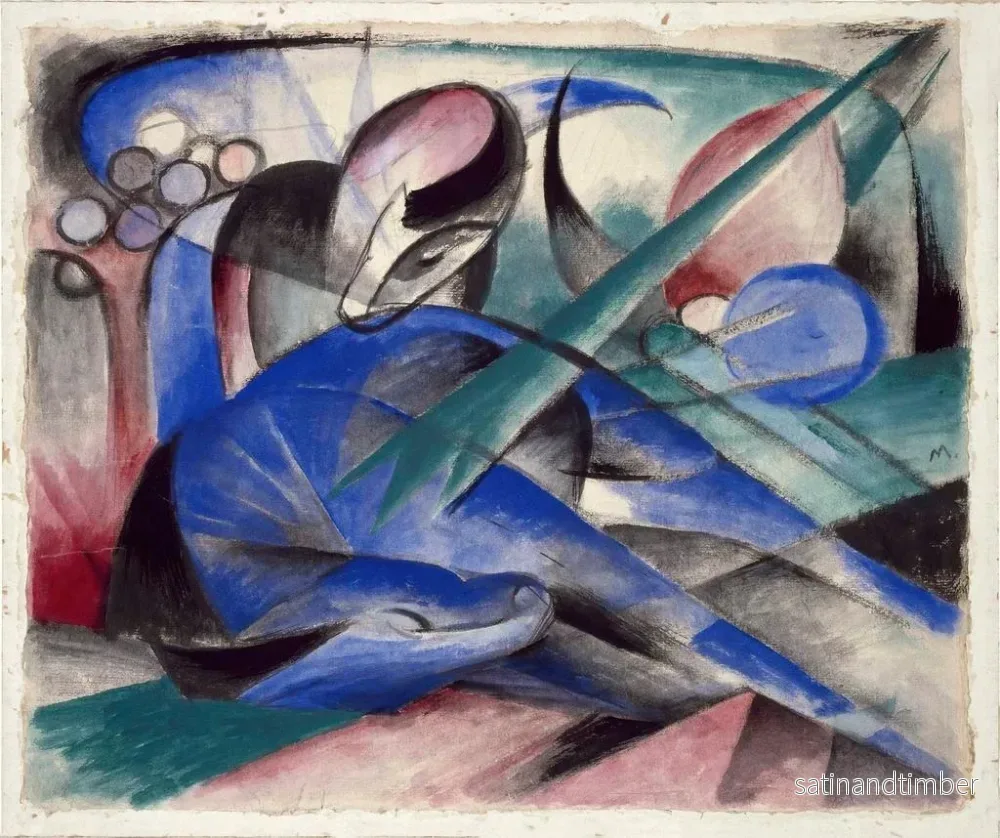 Reproduktion av målningen av den drömmande hästen - Franz Marc - Bild 2
