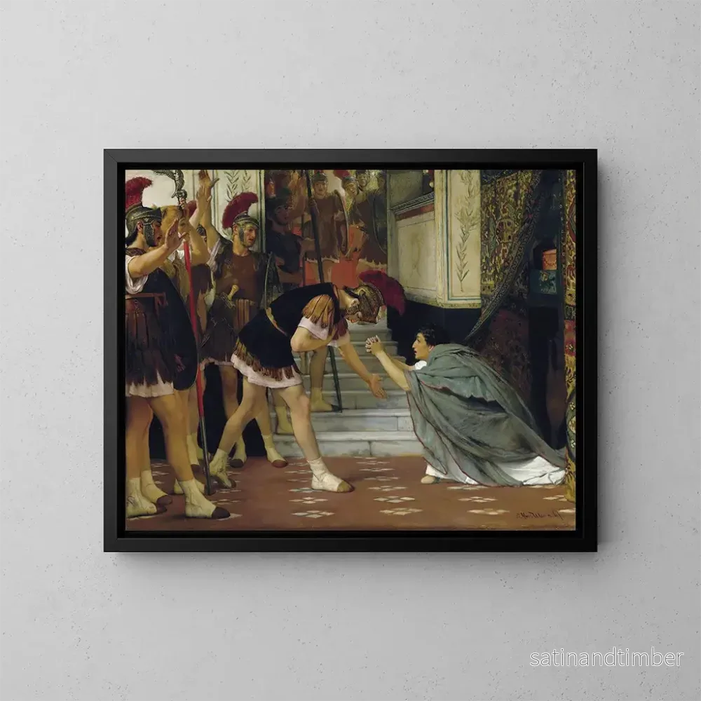 Reproduktion av målningen Proklamation de Claude kejsare - Lawrence Alma-Tadema