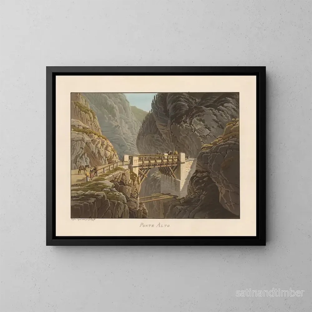 Reproduktion av målningen Pont Alto - Gabriel Lory le Jeune