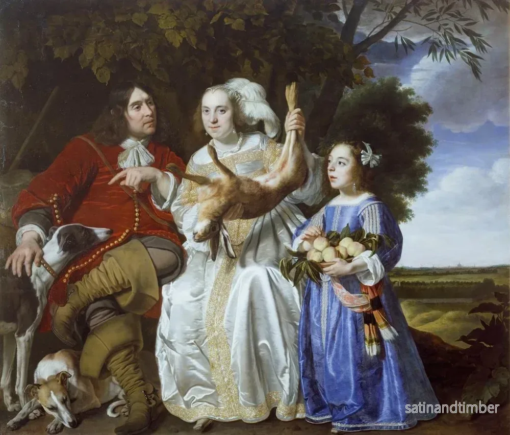 Reproduktion av målningen av Jochem van Aras med sin fru och dotter - Bartholomeus van der Helst - Bild 2