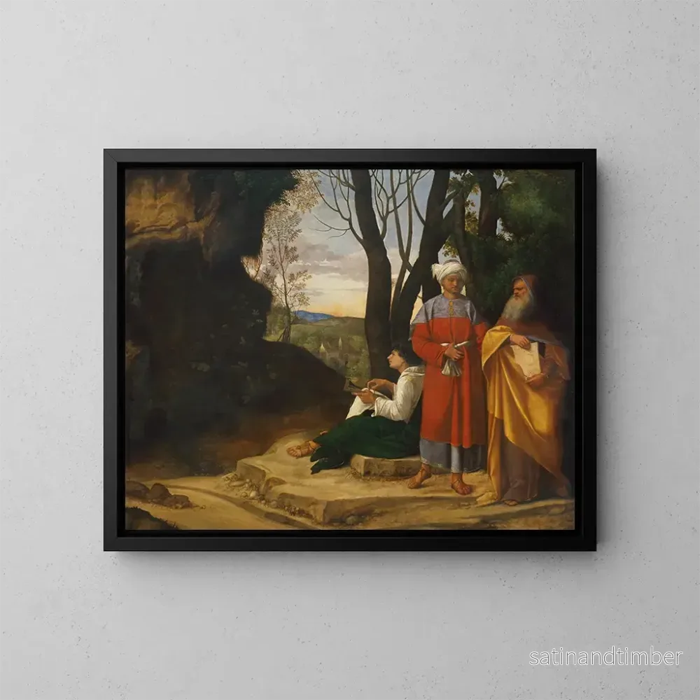Reproduktion av målningen Tre filosofer - Giorgione