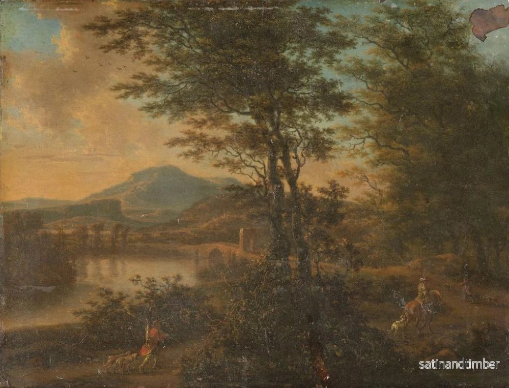 Reproduktion av målningen av italiensk landskap vid solnedgången - Willem de Heusch - Bild 2