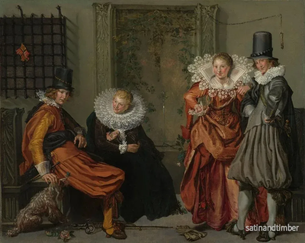 Reproduktion av målningen av eleganta par i hovet. - Willem Pietersz Buytewech - Bild 2