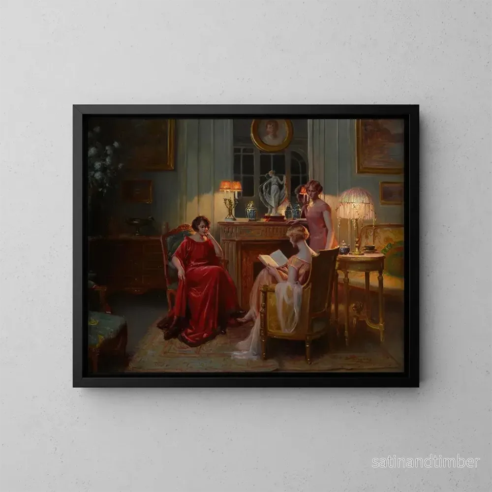 Reproduktion av målningen i läsrum - Delphin Enjolras