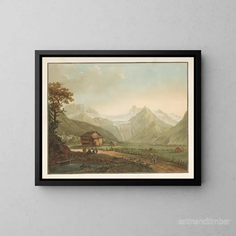 Reproduktion av målningen Vallon de Lenk och glacier du Ratzliberg i Simmental - Friedrich Rosenberg