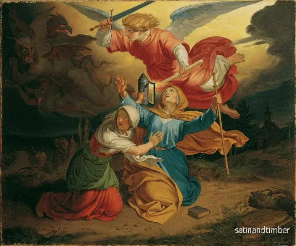 Reproduktion av målningen La Tentation de sainte Gudule - Joseph von Führich - Bild 2