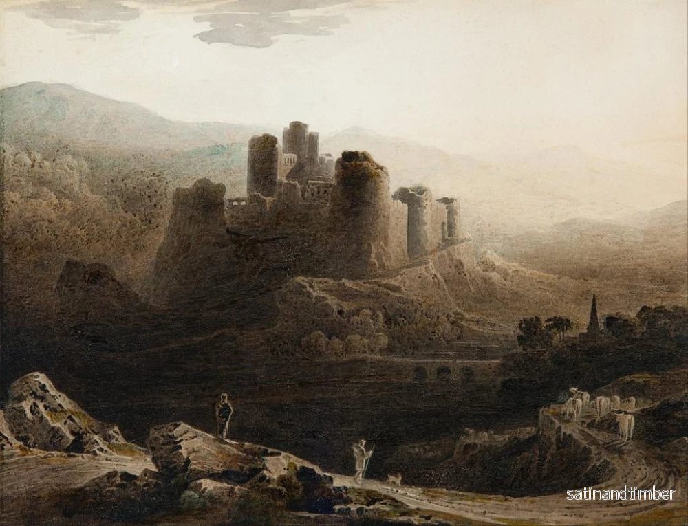 Reproduktion av målningen Lune sur le château de Chepstow - John Martin - Bild 2
