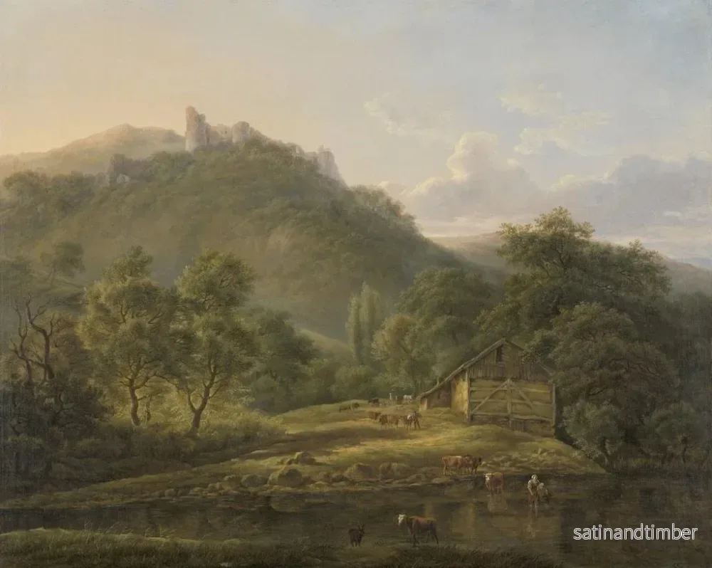 Reproduktion av målningen På Sambre - Édouard Delvaux - Bild 2