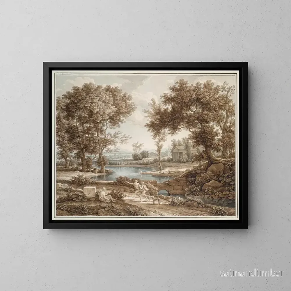 Reproduktion av målningen Landskap heroisk – Johann Christian Reinhart