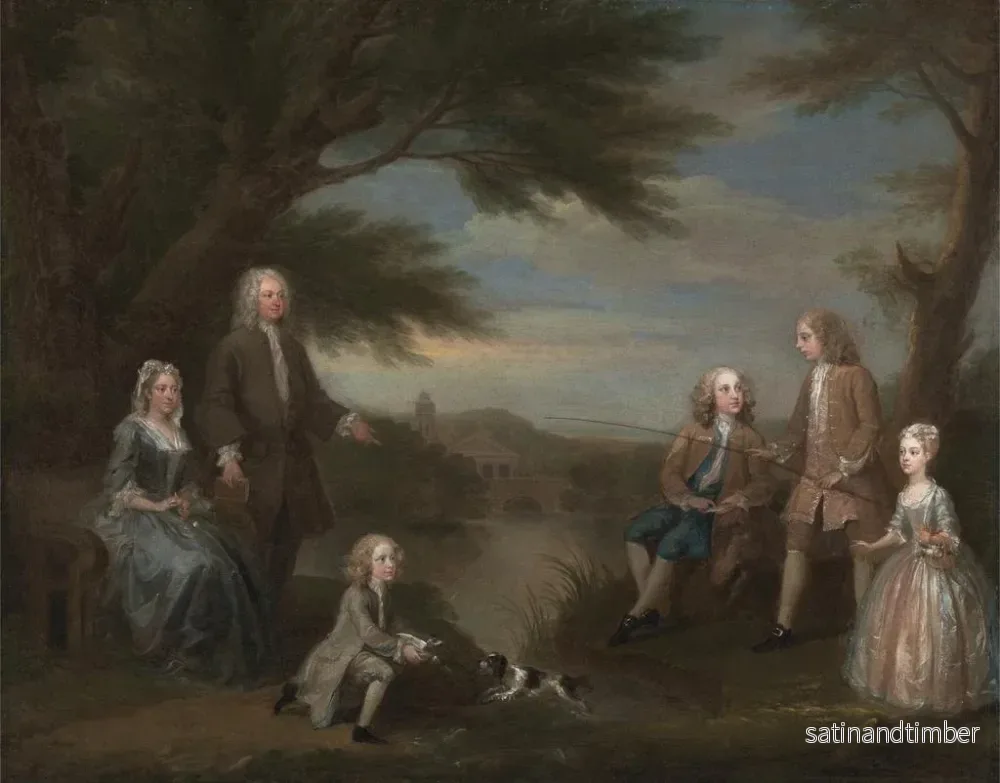 Reproduktion av målningen John och Elizabeth Jeffreys och deras barn - William Hogarth - Bild 2