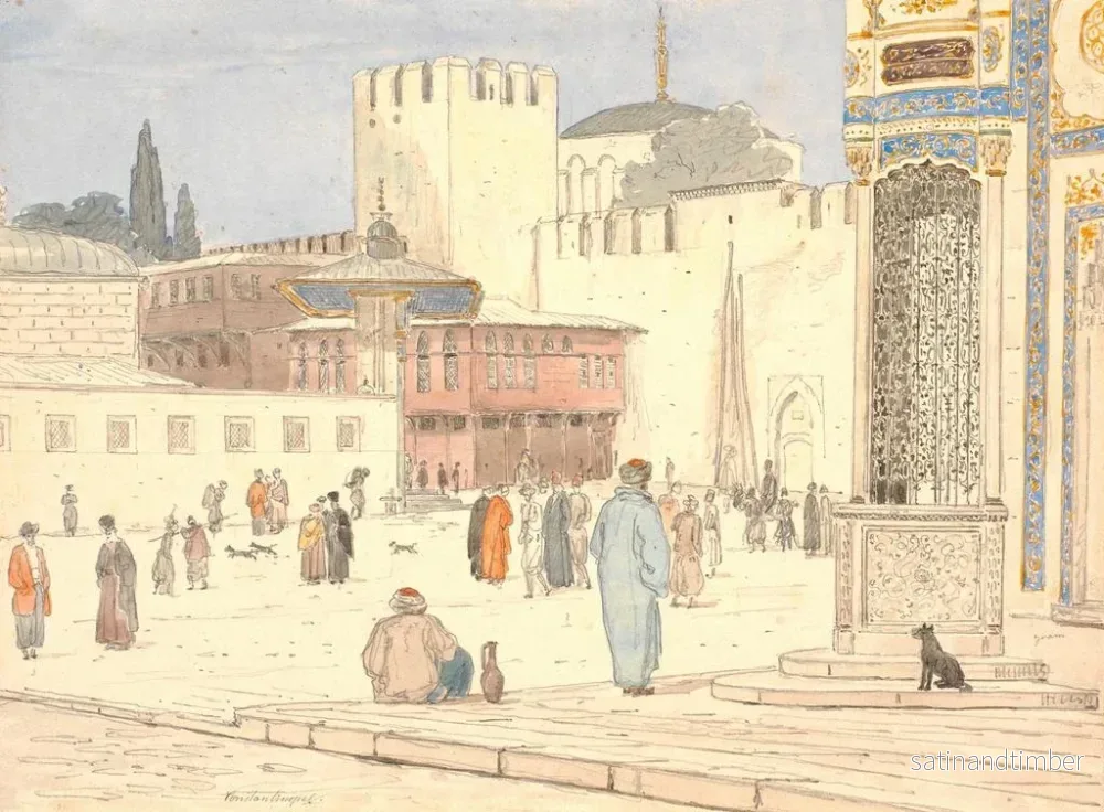 Reproduktion av målningen La place devant BabiHmayan à Constantinople - Martinus Rørbye - Bild 2