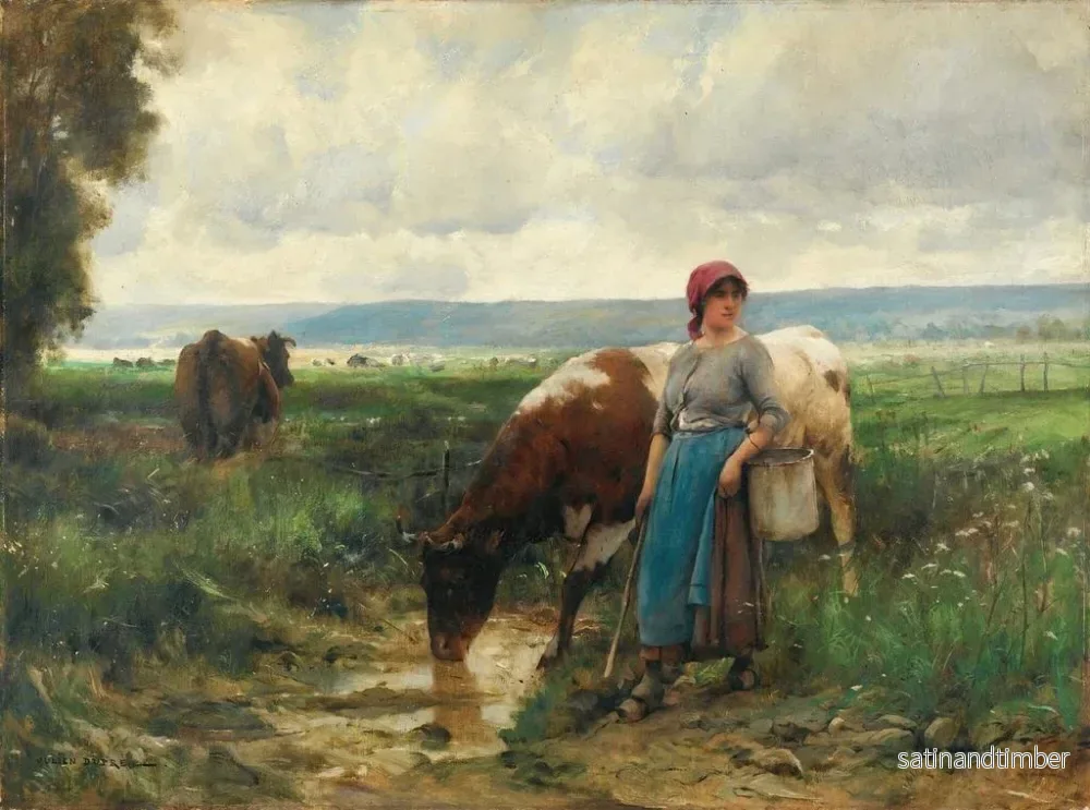 Reproduktion av målningen La Gardienne de vaches - Julien Dupré - Bild 2