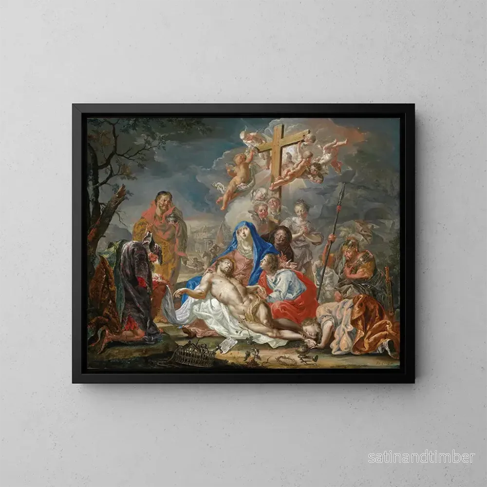 Reproduktion av målningen La Mise au tombeau du Christ - Johann Georg Platzer
