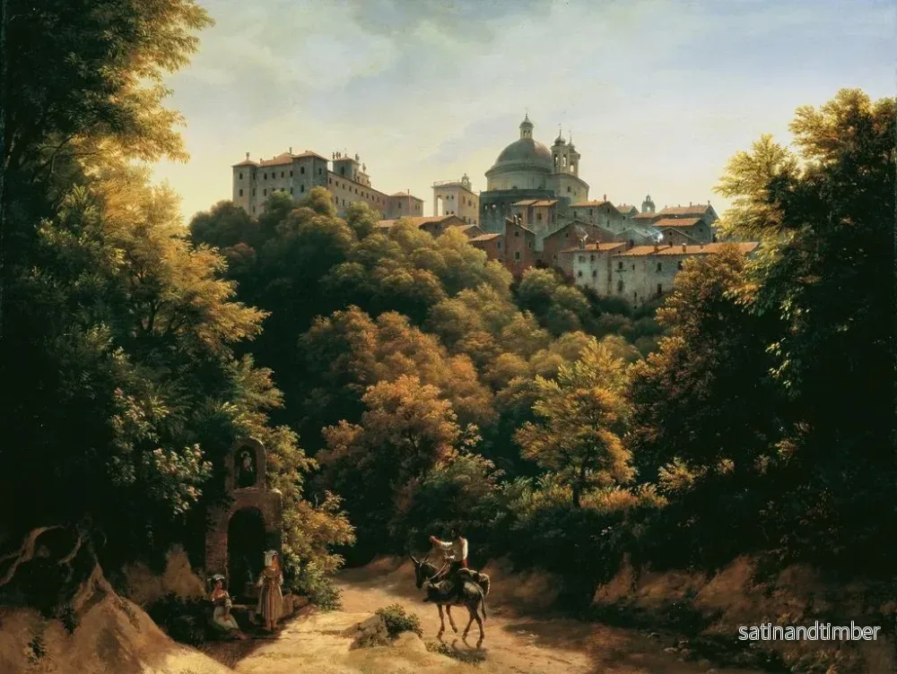 Reproduktion av målningen Vue d'Ariccia - Johann Heinrich Schilbach - Bild 2