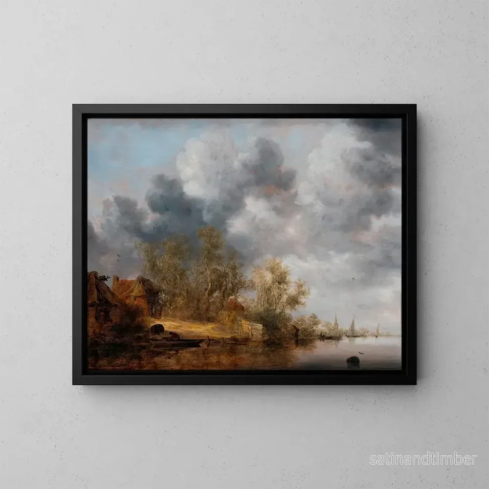 Reproduktion av målningen En nederländsk strand - Salomon van Ruysdael