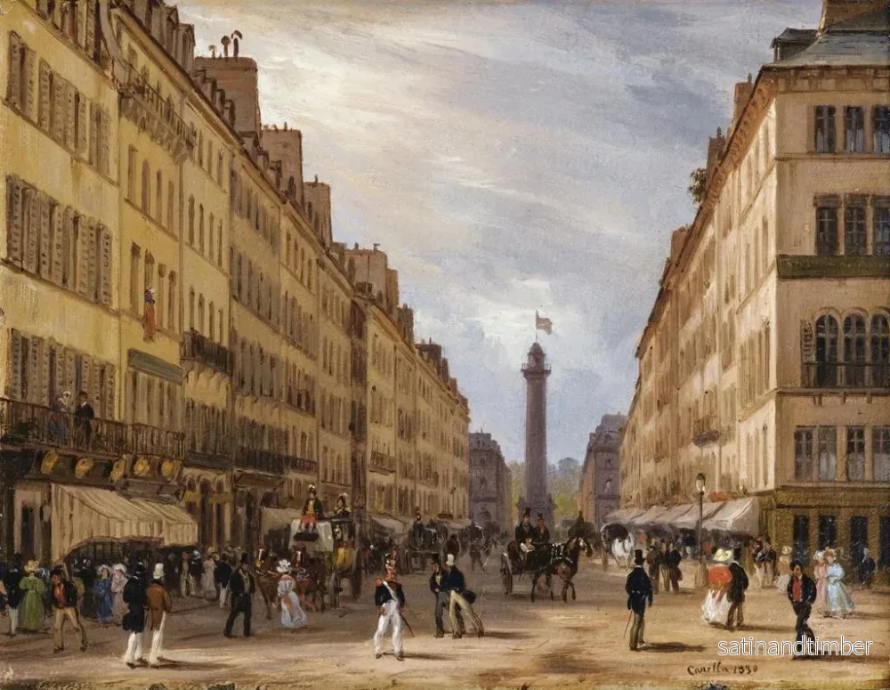 Reproduktion av målningen Paris, rue de la Paix, la place Vendôme, arrière-plan - Giuseppe Canella - Bild 2