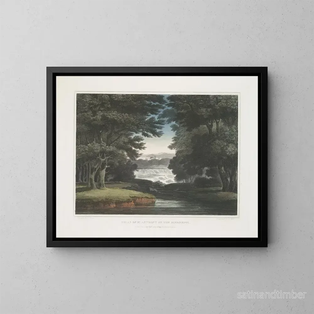 Reproduktion av målningen av Saint-Antoine-fallen vid Mississippi – Joshua Shaw Reproduktion av målningen av Saint-Antoine-fallen vid Mississippi – Joshua Shaw