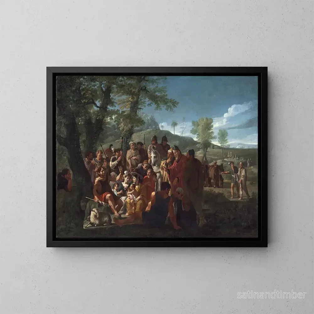 Reproduktion av målningen av Saint Jean-Baptiste predikar - Willem Reuter
