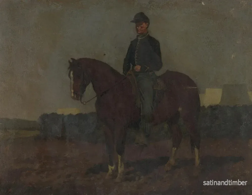 Reproduktion av målningen av Kavallerirekord vid Rappahannock Station, Virginia - Edwin Forbes - Bild 2