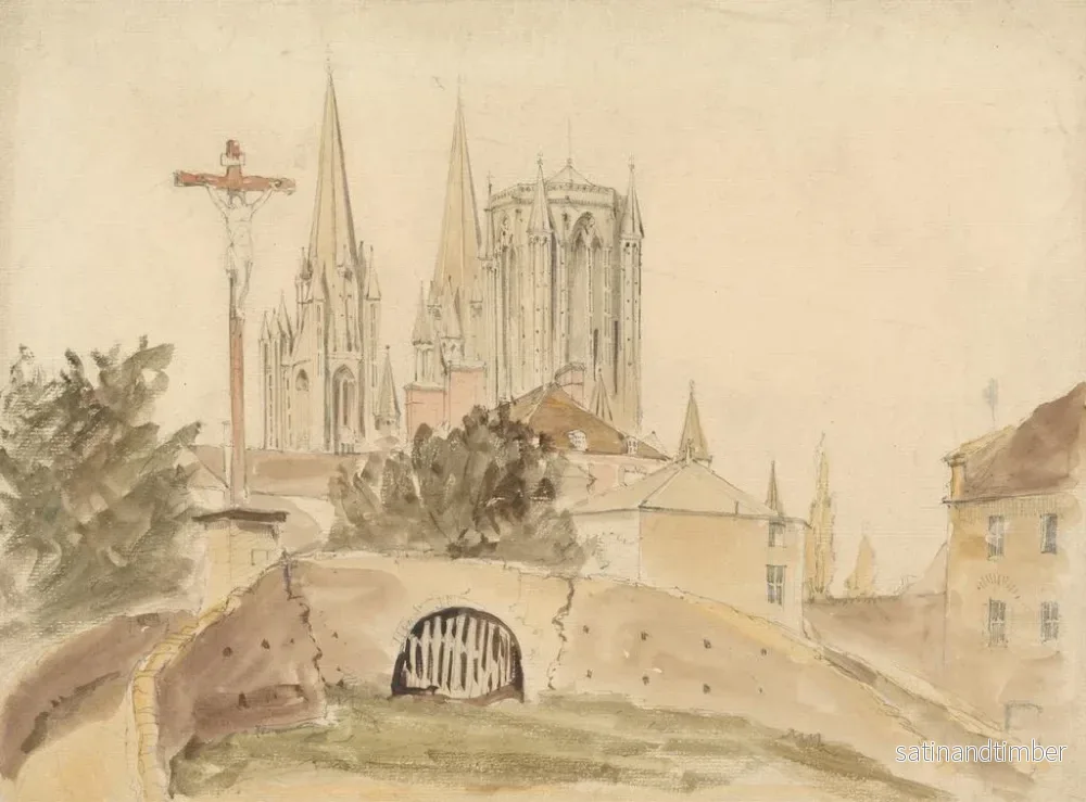 Reproduktion av målningen av Katedralen i Coutances - William Frome Smallwood - Bild 2