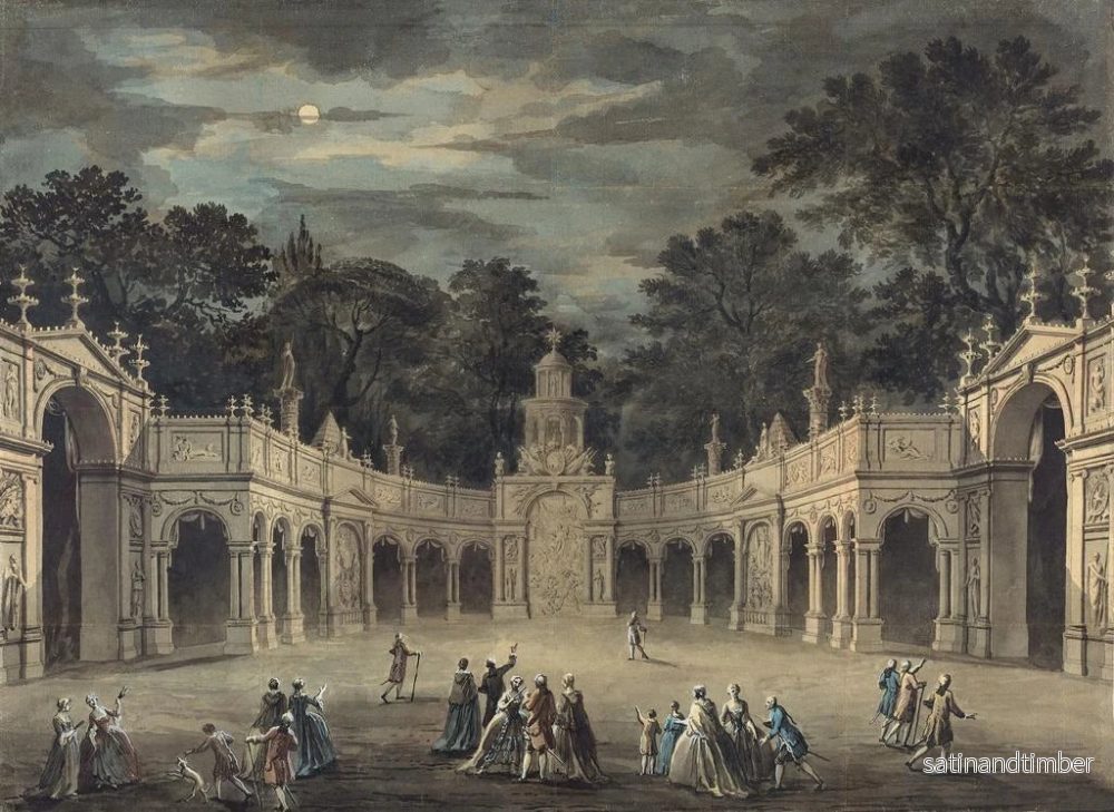 Reproduktion av målningen Ett ljusprojekt för att fira kung George III:s födelsedag - Robert Adam - Bild 2