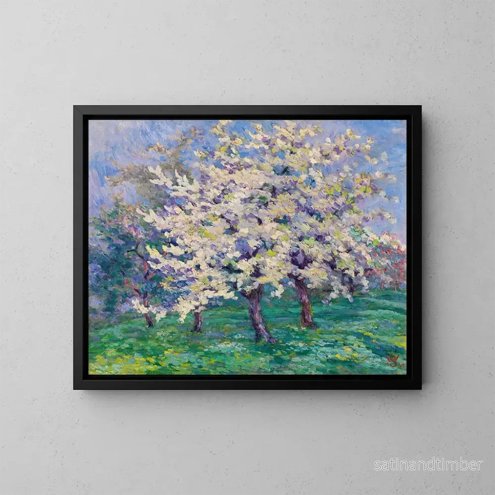 Reproduktion av målningen Pommier en fleurs - Willy Schlobach