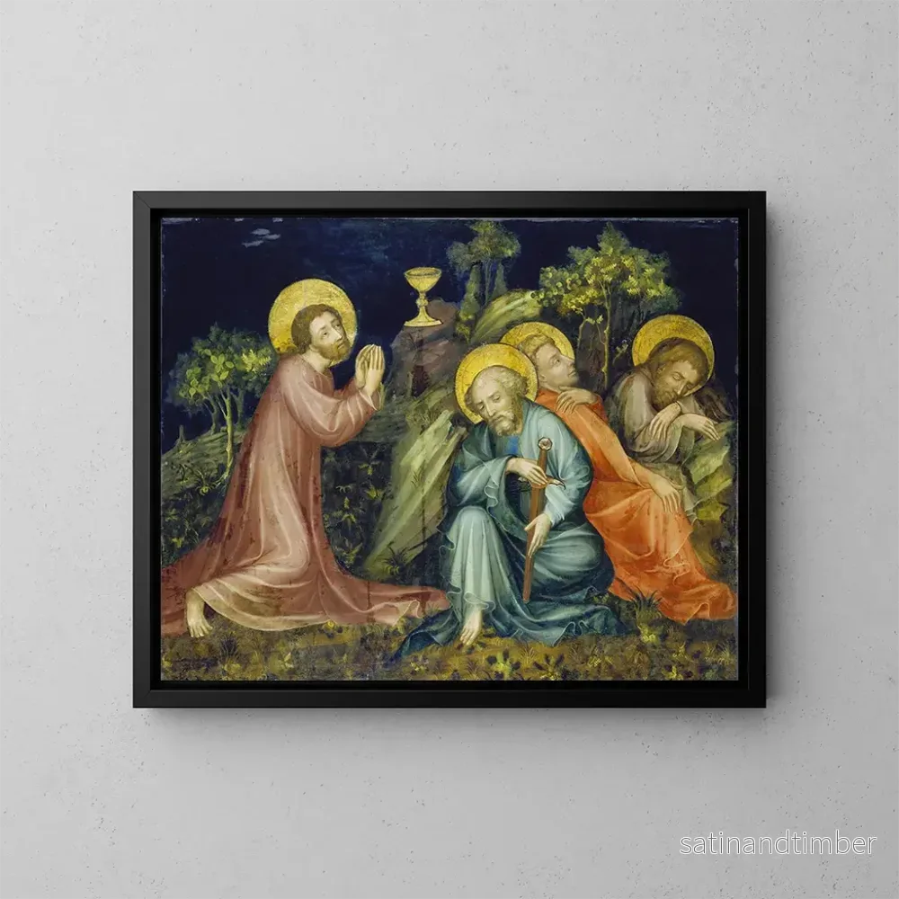 Reproduktion av målningen L'Agonie dans le jardin - Maître de Nuremberg du Retable de la Vierge