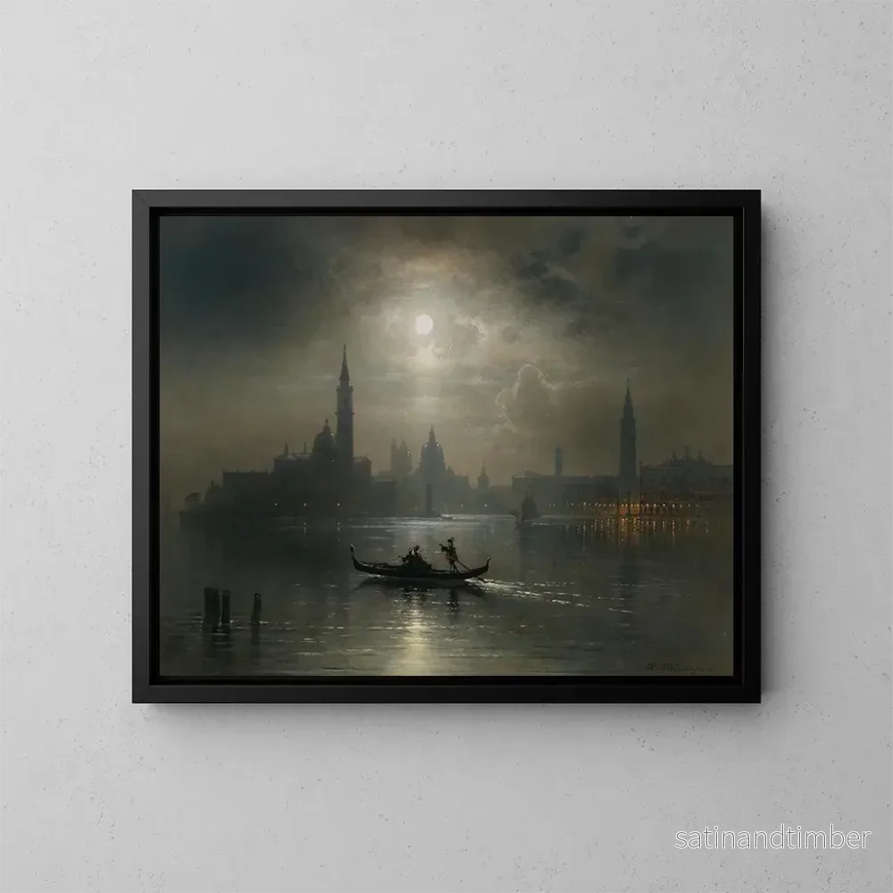 Reproduktion av målningen Vénise, fullmåne över Santa Maria della Salute – Karl Heilmayer Reproduktion av målningen Vénise, fullmåne över Santa Maria della Salute – Karl Heilmayer