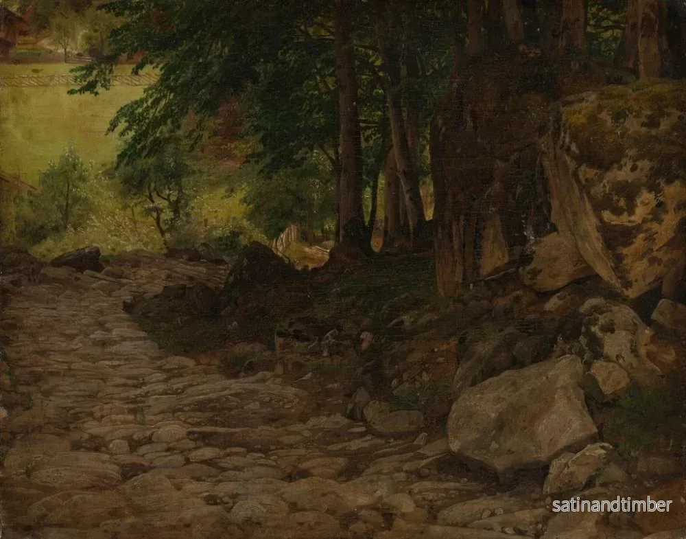 Reproduktion av målningen av schweiziska bergsväg - Johann Wilhelm Schirmer - Bild 2