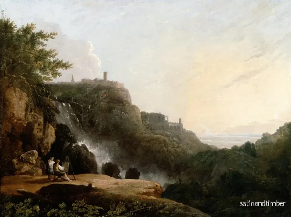 Reproduktion av målningen Vue de Tivoli, les Cascatelles et la Villa de Mécène - Richard Wilson - Bild 2