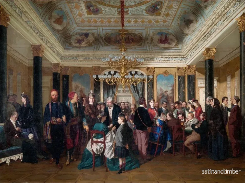 Reproduktion av målningen En lekhall i Wiesbaden - Carl d'Unker - Bild 2