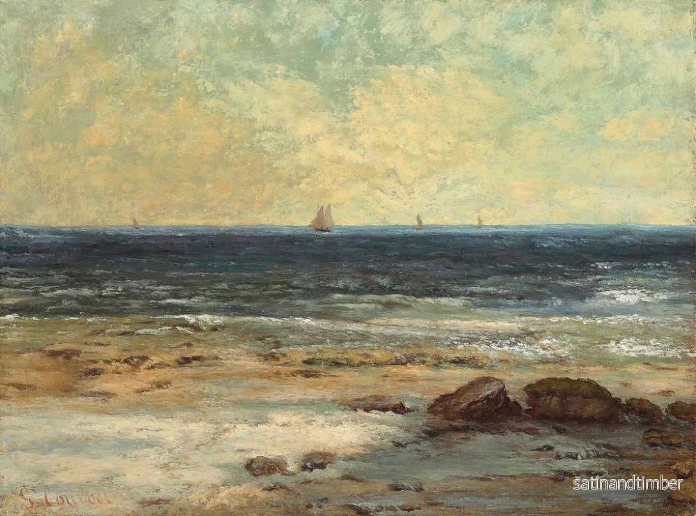 Reproduktion av målningen Bords de la mer à Palavas - Gustave Courbet - Bild 2