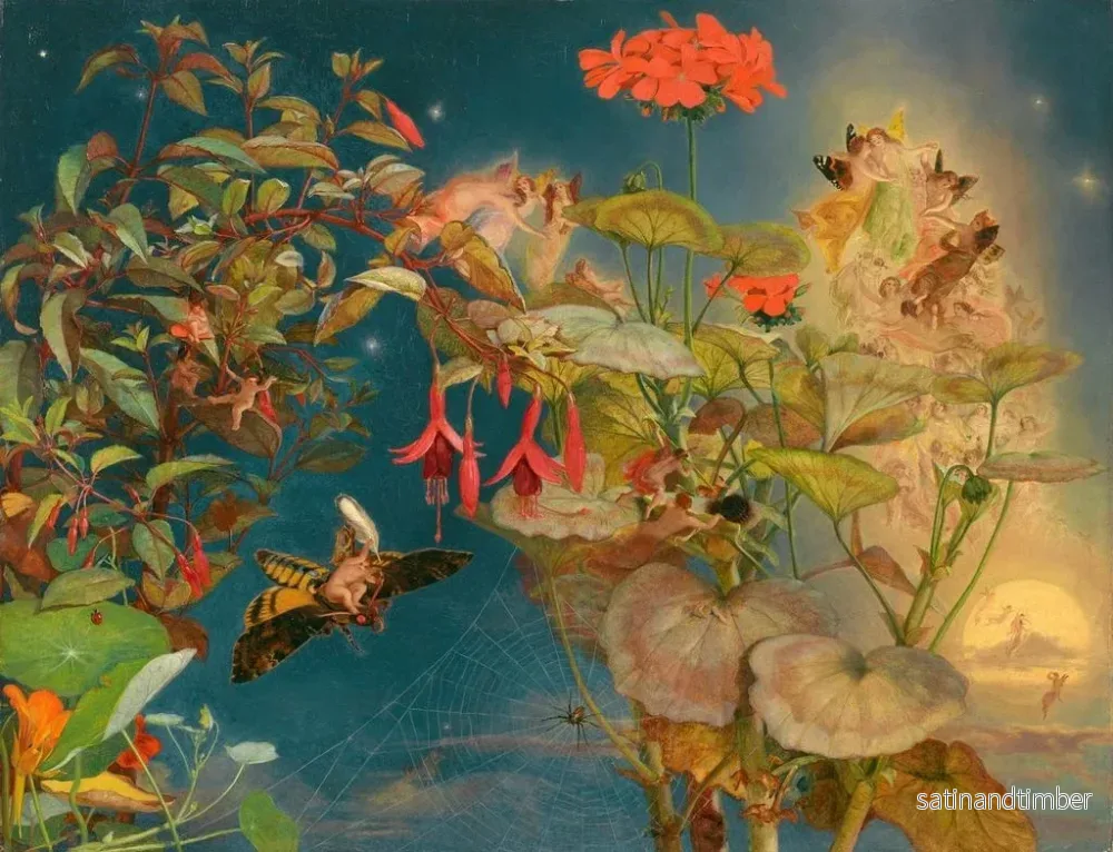 Reproduktion av målningen Fées de la nuit d'été - John George Naish - Bild 2