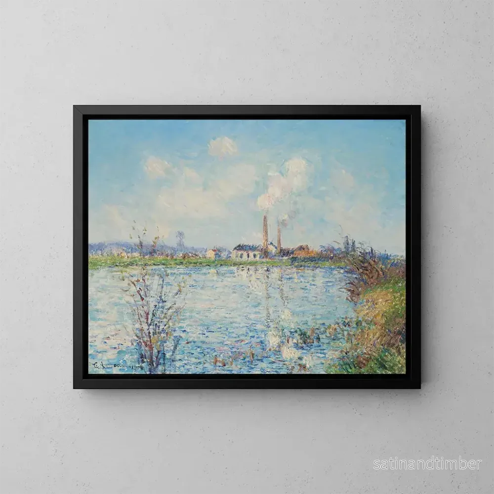 Reproduktion av målningen Fabrique des bords de l'Oise - Gustave Loiseau