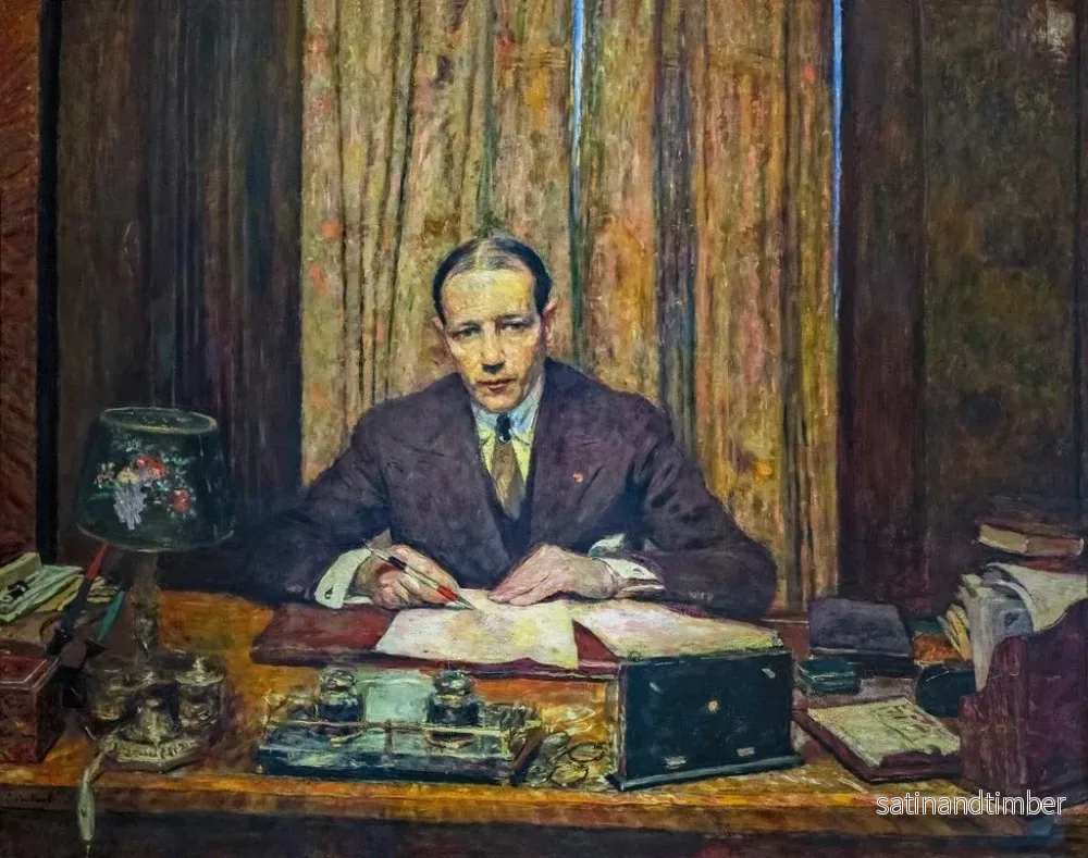 Reproduktion av målningen av Lucien Rosengart vid sitt arbetsbord - Édouard Vuillard - Bild 2