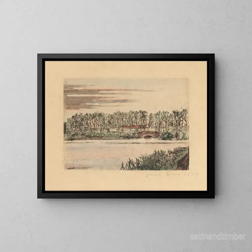 Reproduktion av målningen Le pont du bois à Ostende – James Ensor Reproduktion av målningen Le pont du bois à Ostende – James Ensor