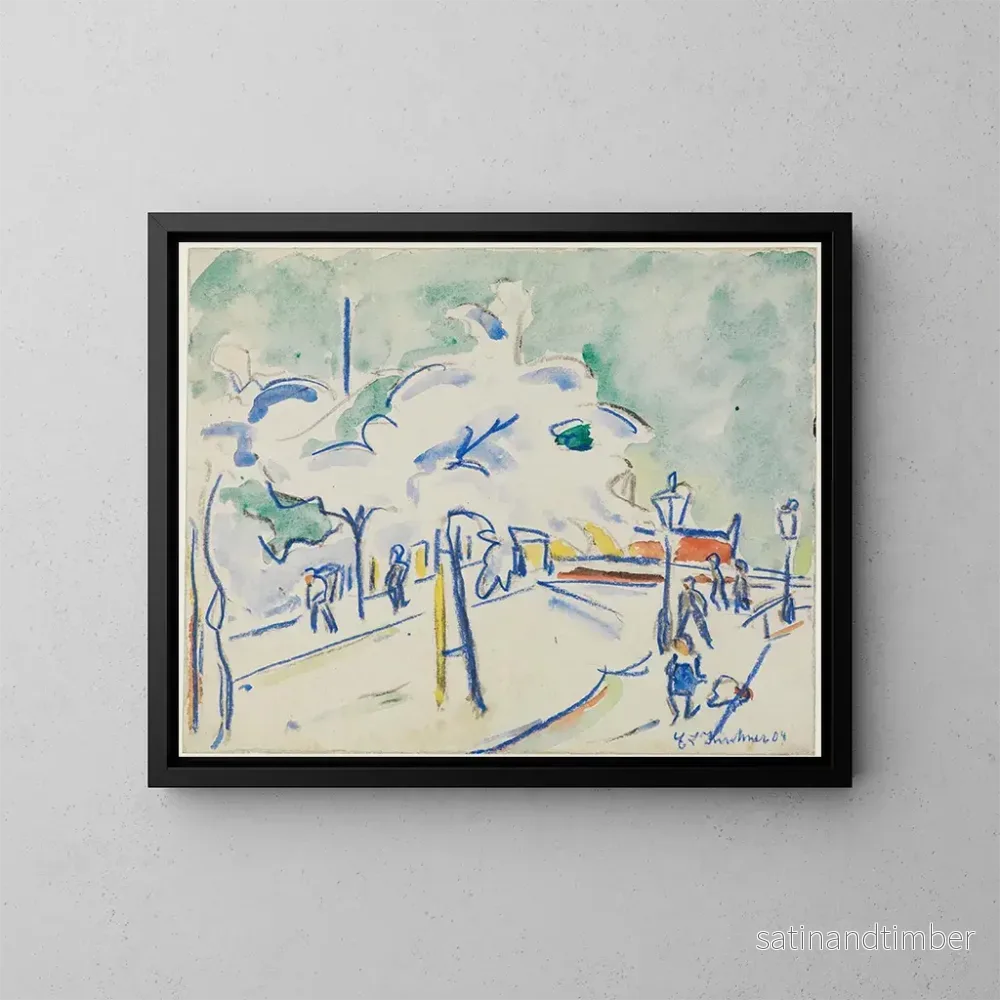 Reproduktion av målningen Rivage med blommor i Dresden – Ernst Ludwig Kirchner