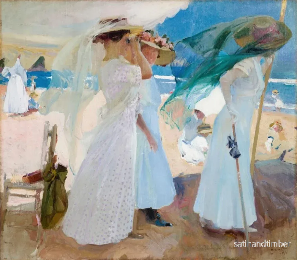 Reproduktion av målningen Under markisen i Zarauz - Joaquín Sorolla - Bild 2