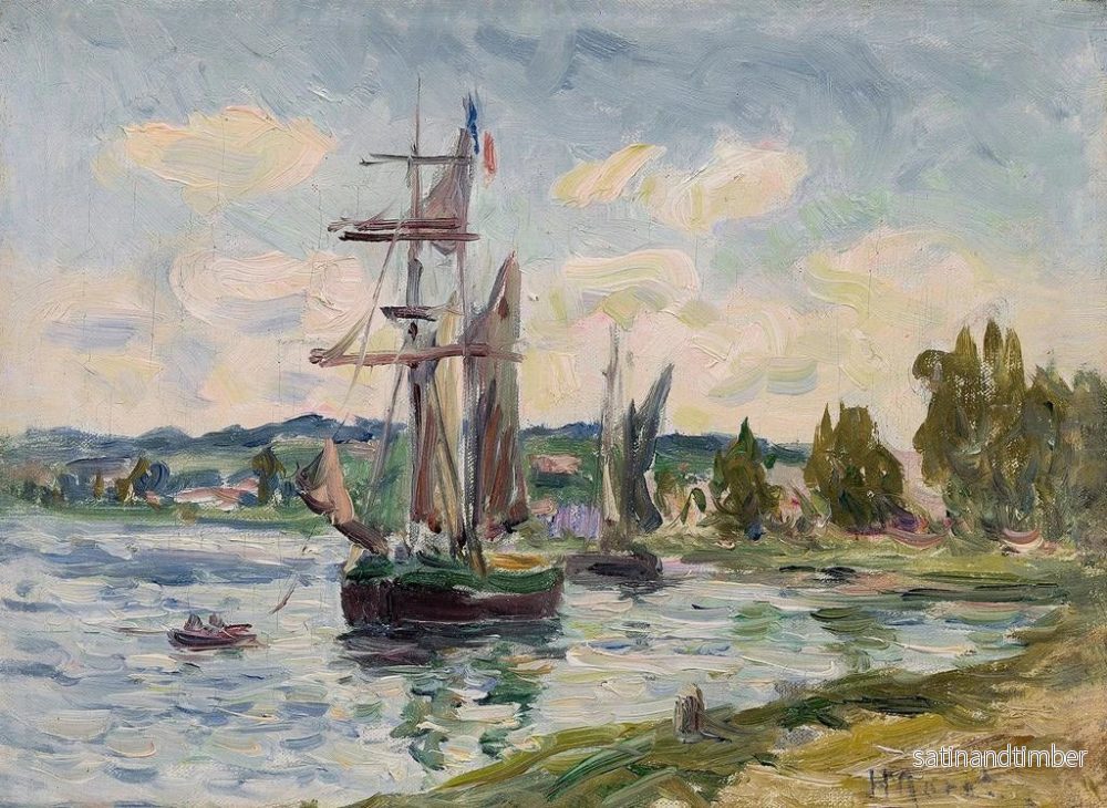 Reproduktion av målningen Båtar i hamnen - Henry Moret - Bild 2