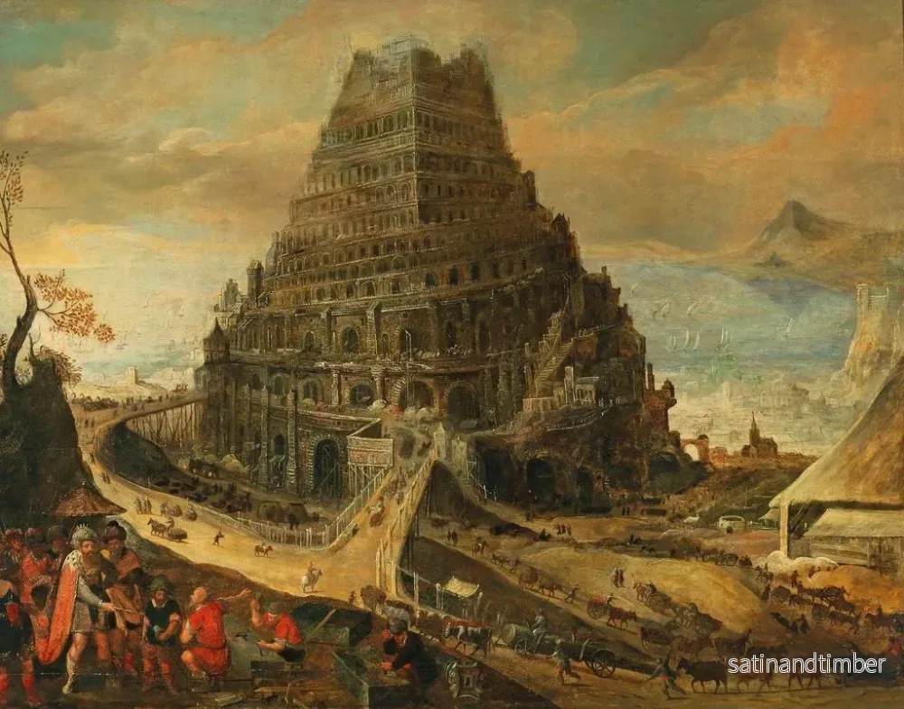 Reproduktion av målningen La Tour de Babel - Flamländsk skola - Bild 2